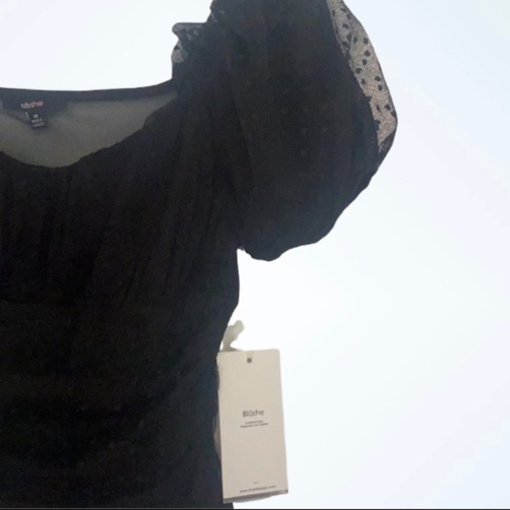 Sheer black bodysuit size M
